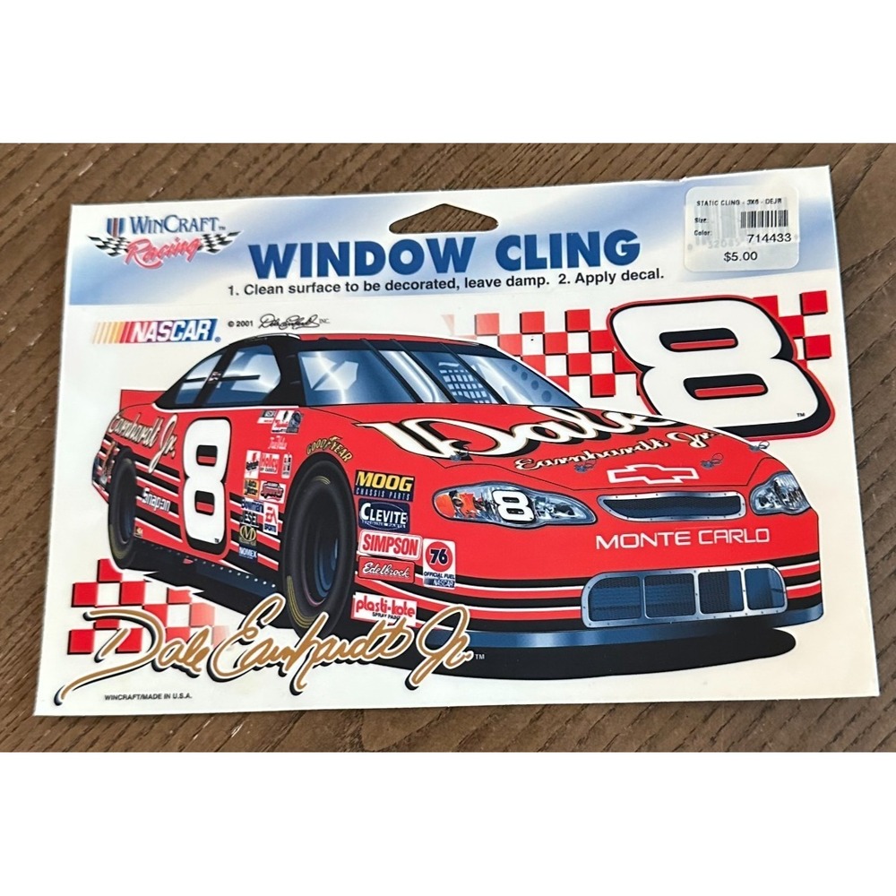 2000 Unused Dale Earnhardt Jr Window Cling NASCAR Chevy #8